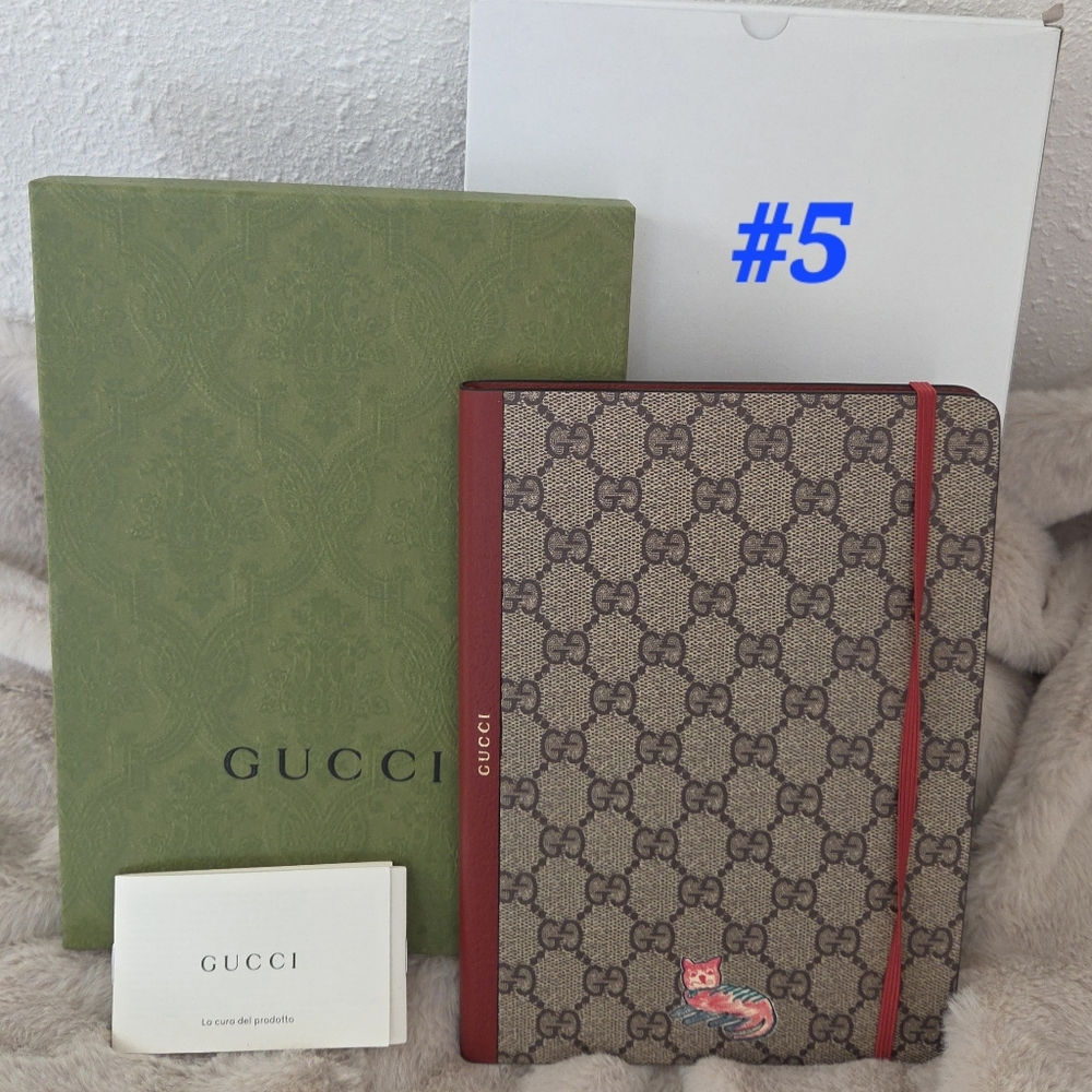 #5 Gucci GG Supreme Notebook "Whimy Derpy Cat" New in Box